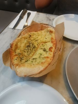 Garlic bread at Wildwood in Llandudno