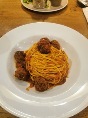 Vegan meatballs at Wildwood in Llandudno