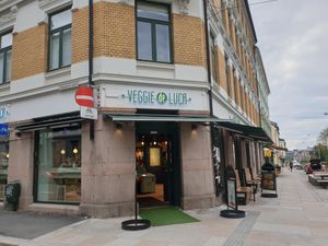 Shop front at Veggie De Luca in Oslo