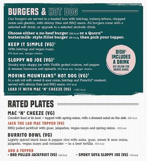 Menu part 2 at Turing Tap in Manchester