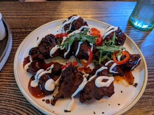 Awful cauliflower wings at Turing Tap in Manchester