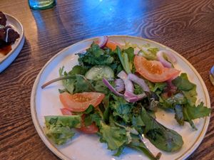 Side salad at Turing Tap in Manchester