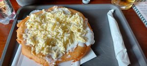 Vegan Lángos at Retró Lángos Budapest in Budapest