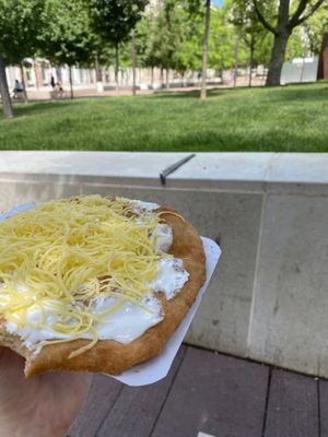 Vegan Langos  at Retró Lángos Budapest in Budapest