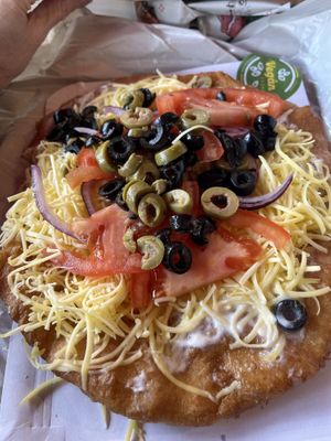 Vegan option with vegetables   at Retró Lángos Budapest in Budapest