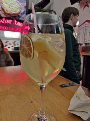 Limoncello Spritz at Retró Lángos Budapest in Budapest
