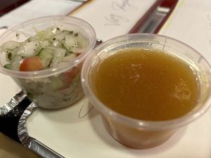Mango chutney and onion salad   at Millennium in Durham