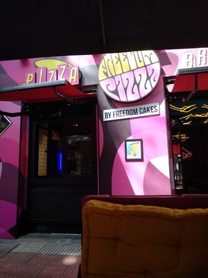 Exterior at Freedom Pizza in Madrid