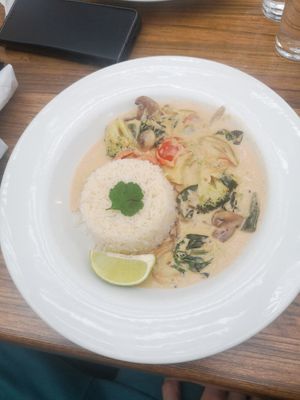 Green thai curry at The Boma in Alhaurin El Grande