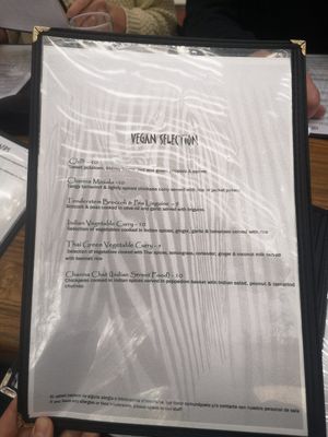 Vegan selection brought to table by request at The Boma in Alhaurin El Grande