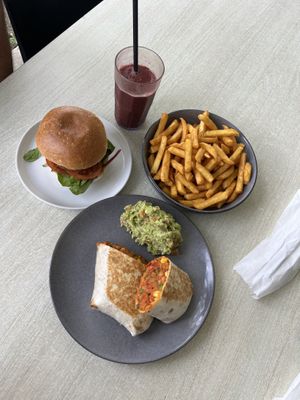 Best chips ever !!! ( the detox smoothy is good too!)  at Somewhere Over Coffee in Rainbow Beach