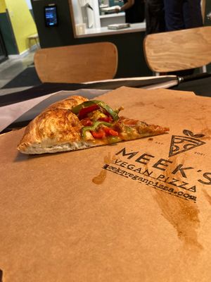   at Meek's Vegan Pizza in Houston