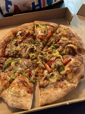   at Meek's Vegan Pizza in Houston