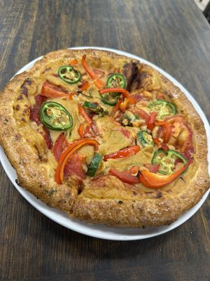 Personal customized pizza   at Meek's Vegan Pizza in Houston