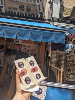 Bean and strawberry sandwich at Hatoya's Vegan Fruit Sandwiches in Tokyo
