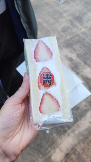 Strawberry Fruit Sandwich at Hatoya's Vegan Fruit Sandwiches in Tokyo
