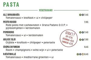 vegan options at Vapiano in Utrecht