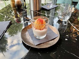 Vegan panna cotta  at Beau Street Food in Wageningen