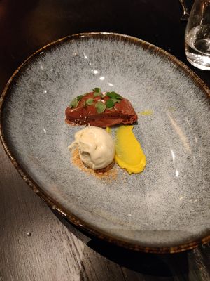 Vegan chocolate dessert at Beau Street Food in Wageningen