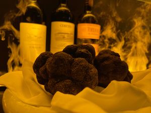 Black Trüffle vegetarian specialities at Isolino Ristorante Wine Bar in Locarno