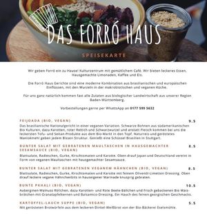 Speisekarte at Das Forró Haus in Stuttgart