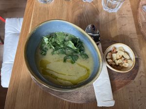 KARTOFFEL-LAUCH SUPPE (BIO, VEGAN) at Das Forró Haus in Stuttgart