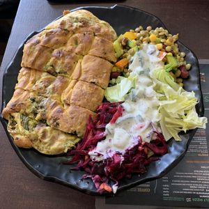 Börek with salad  at Kiez Vegan - Körtestraße in Berlin