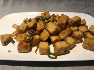 Salt and pepper chilli tofu   at Master Restaurant in Newcastle Upon Tyne