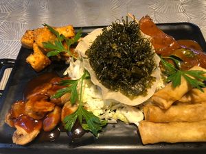 Starter platter for 2, came at same time as mains  at Master Restaurant in Newcastle Upon Tyne