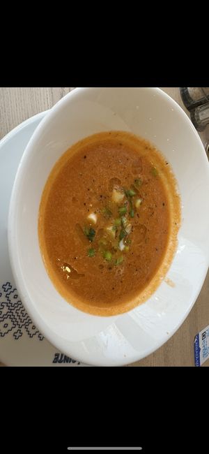 Cream bean soup  at La plăcinte in Bucharest