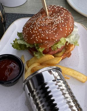 Vegan burger   at Oliva Grill in Krk