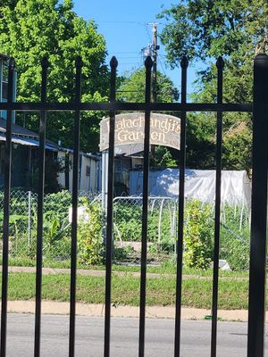 Garden outside across the street from the restaurant at Kalachandji's in Dallas