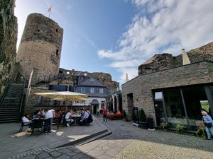 terrace on court yard at Burg Landshut in Bernkastel-kues