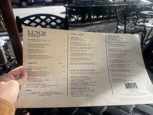 Menu  at The Nose Dive in Greenville