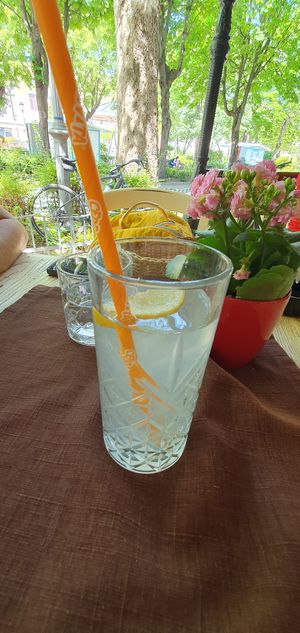 Lemonada (water and freshly squeezed lemon) at Gostilnica Pizzeria Gust in Izola