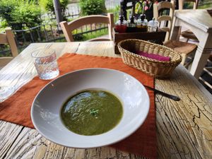 Wild Asparagus Soup at Gostilnica Pizzeria Gust in Izola