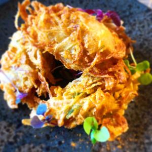 Onion and samphire bhaji at Khai Khai in Newcastle Upon Tyne