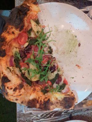 Jackson vegan pizza 🍕 at Garage Buona Forchetta in Coronado