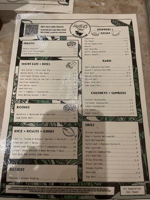 Options clearly marked   at Hoppers - Marylebone in London