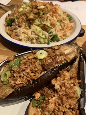 Aubergines and rice   at Mikuna - Bastille in Paris