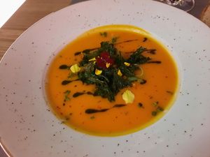 Crema de calabaza at Vexetarian in Lugo