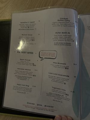 Menu   at Outer Orbit in San Francisco