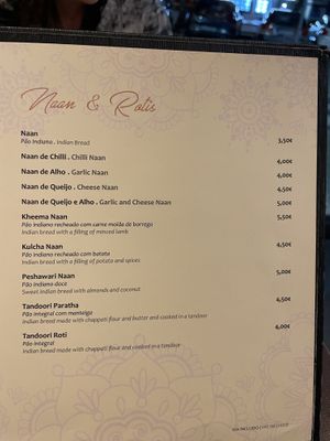 The Clay Oven Menu  at Clay Oven in Albufeira