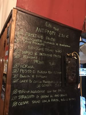 All vegan menu at Alibi in Palermo