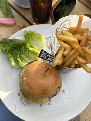 Vegan burger  at Victors in Oxford