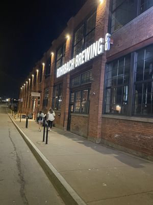 Outside on railroad Steet   at Rohrbach Brewing Co in Rochester