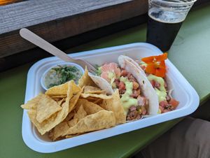 Cheeze burger tacos at Mama Roots in Duluth