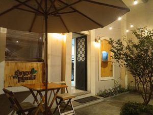 Atmospheric outdoor area at Rango de Planta - Comida Vegana in Curitiba