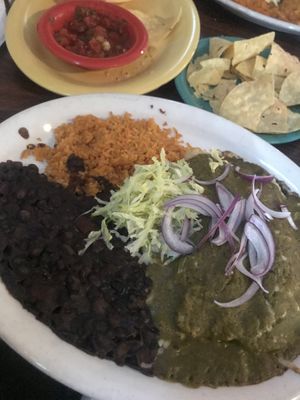 Oyster mushroom enchilada   at El Torero in Tucson