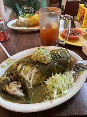 Shroom chili rellano burrito-so good  at El Torero in Tucson